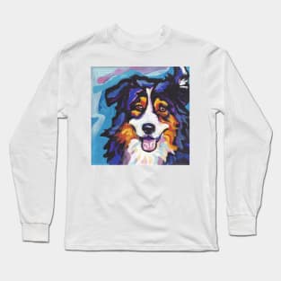 Australian shepherd Aussie Bright colorful Pop Art Long Sleeve T-Shirt